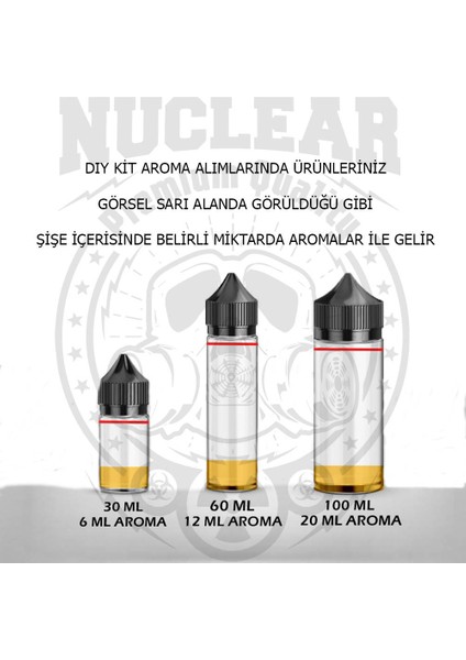 Nuclear Kimya Asap Grape 30 60 100 ml Dıy Siyah Üzüm Buz Aroması 6 ml (Aroma İçerir)