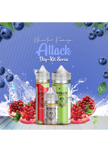 Attack 30 60 100 ml Dıy Kit Yabanmersini Çilek Nar Aroması 6 ml (Aroma Içerir ) fiyatları