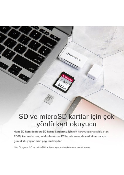 TS-RDF5R Sd/microsd USB 3.1 Kart Okuyucu Pembe