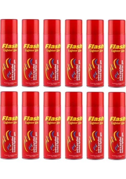 12 Adet Flash Çakmak Gazı 270 ml