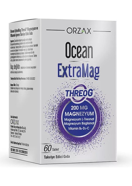 Ocean Extramag Threog Takviye Edici Gıda 60 Tablet