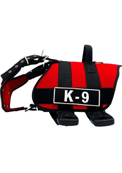 Kırmızı K9 Kurt Başlı Köpek Göğüs Tasması Köpek Bellik modelleri