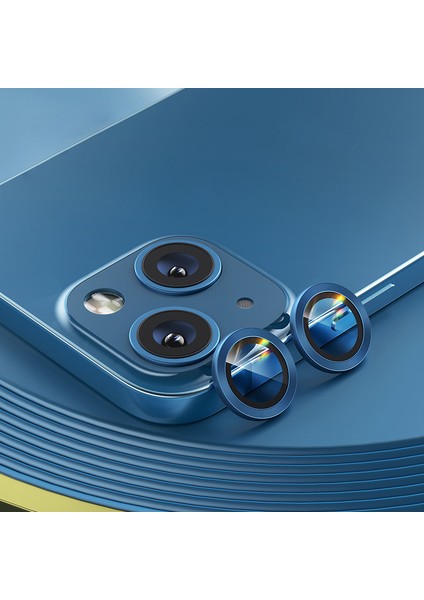 Iphone 11 Pro/11 Pro Max Uyumlu Alüminyum Alaşım 3D Kamera Lens Koruyucu Deniz Mavisi [3'lü Set]