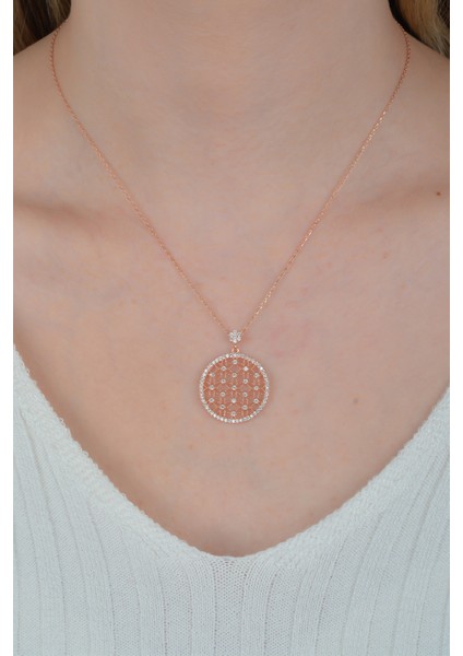 925 Ayar Rose Yaşam Çiçeği Kadın Gümüş Kolye