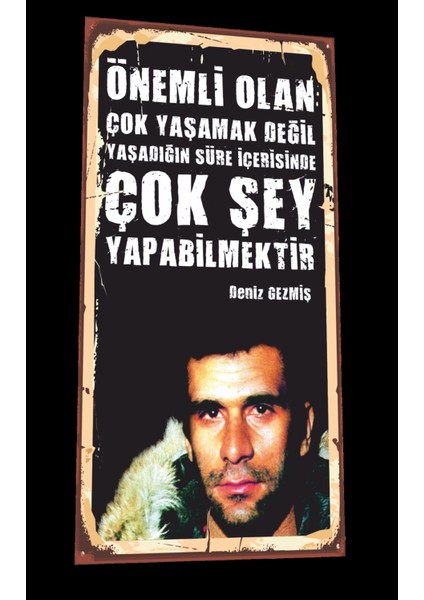 Deniz Gezmiş Mini Retro Ahşap Poster