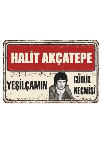 Halit Akçatepe Yeşilçam Retro Ahşap Poster