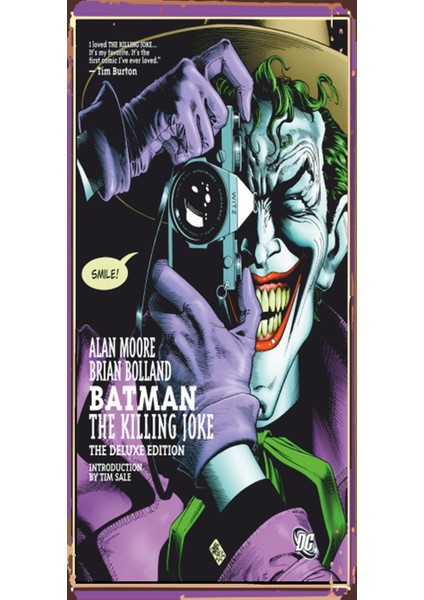 Batman Joker(10 cm x 20 Cm) Mini Retro Ahşap Poster