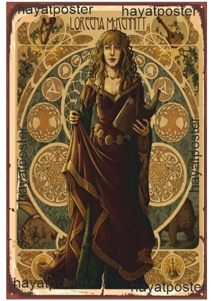Loreena Mckennitt Retro Vintage Ahşap Poster