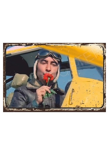 Şener Şen Vecihi Neşeli Günler Yeşilçam Retro Ahşap Poster
