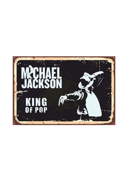 Micheal Jackson Retro Vintage Ahşap Poster