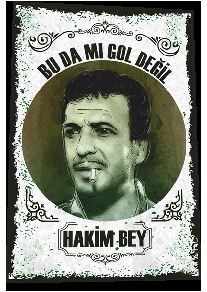 Sadri Alışık Bu Da Mı Gol Değil Hakim Bey Yeşilçam Türk Sineması Replikler Retro Ahşap Poster