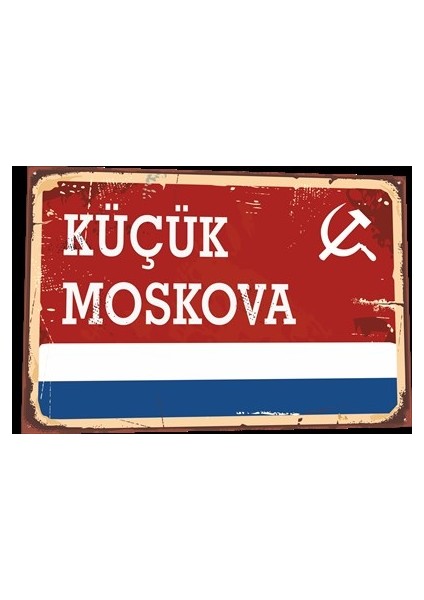 Küçük Moskova Tabela Tarz Retro Ahşap Poster 804 fiyatları