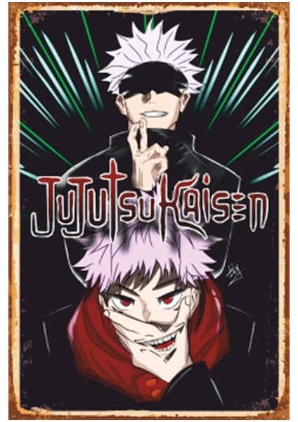 Jujutsu Kaisen Art Anime Retro Ahşap Poster 744