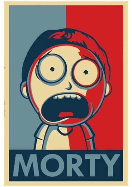 Hayat Poster Morty Anime Hope Tarz Retro Ahşap Poster