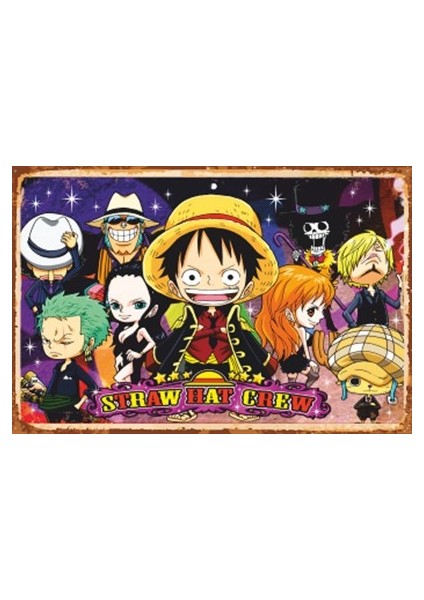 One Piece Anime Staw Anime Retro Ahşap POSTER749
