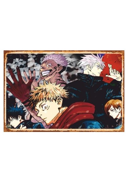 Jujutsu Kaisen Toplu Anime Retro Ahşap Poster 756 fiyatları