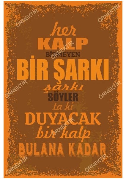 Her Kalp Bitmeyen Bir Şarkı Söyler Ta Ki Duyacak Bir Kalp Bulana Kadar Duvar Yazıları Ahşap Poster fiyatları