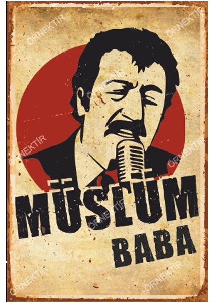 Müslüm Gürses Müslüm Baba Retro Ahşap Poster