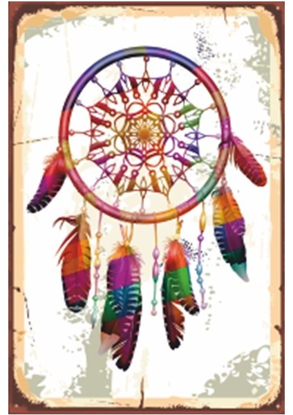 Renkli Düşkapanı Retro Retro Ahşap Poster 20X30 cm