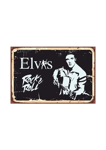 Elvis Presley Retro Vintage Ahşap Poster