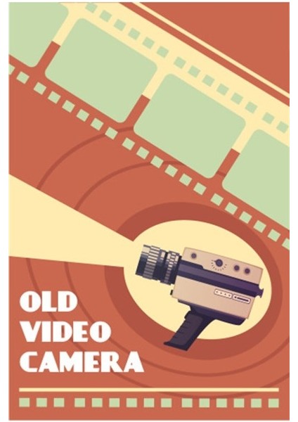 Retro Kamera Retro Ahşap Poster