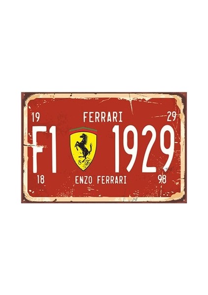 Formula 1 Tabela Tarz Retro Vintage Ahşap Poster