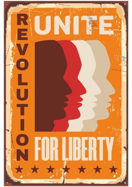 Devrim Özgürlük Retro Ahşap Poster