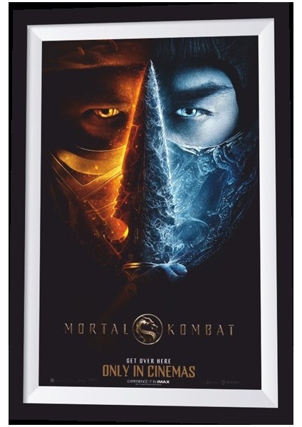 Hayat Poster Mortal Combat Film Sinema Afişi Çerçeve Görünümlü Retro Ahşap Poster