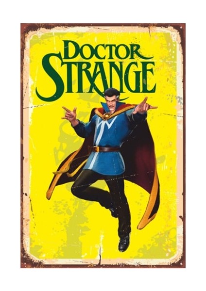 Doctor Strange Marvel Retro Vintage Ahşap Poster