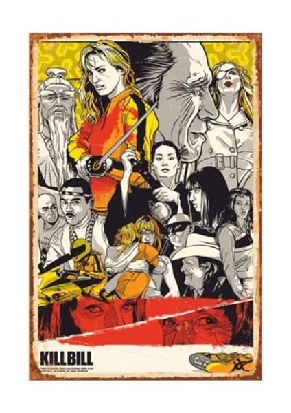 Kill Bill Sinema Retro Vintage Ahşap Poster