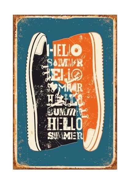 Tatil Retro Vintage Ahşap Poster