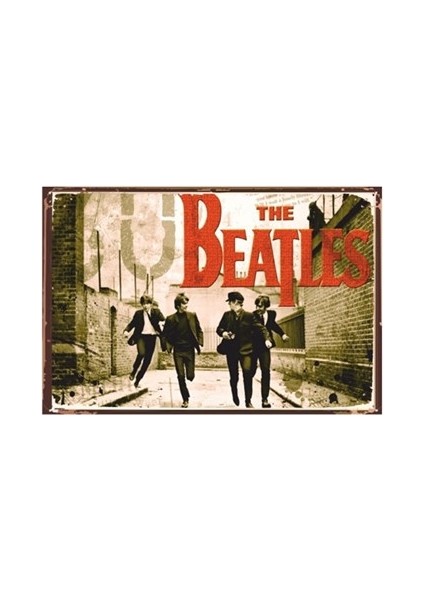 The Beatles Retro Vintage Ahşap Poster