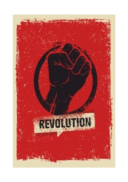 Revolution Devrim Retro Vintage Ahşap Poster