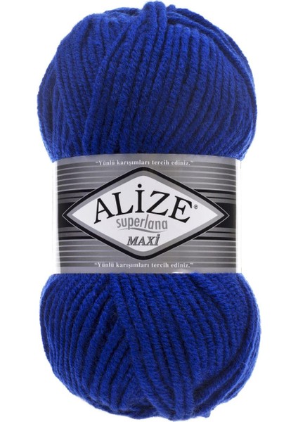 Süperlana Maxi El Örgü Ipi 5 Adet 100 Gram 141 Saks Mavi