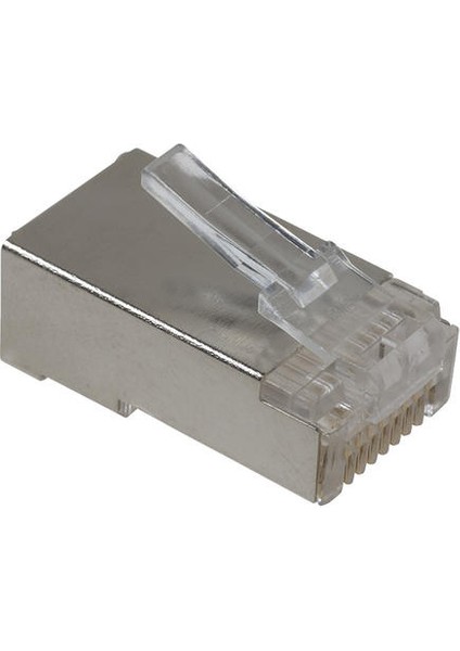 A-Mo 8/8 Srs 25 Li CAT5E RJ45 8P8C Zırhlı 0.6µ Konnektör (100 Lü Paket)