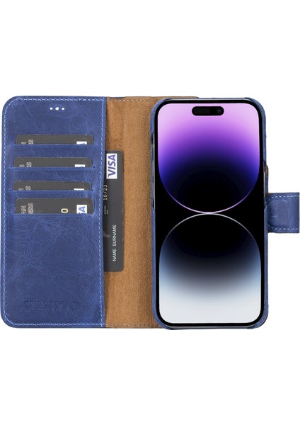 Apple iPhone 14 Pro Florence Deri Cüzdan Telefon Kılıfı