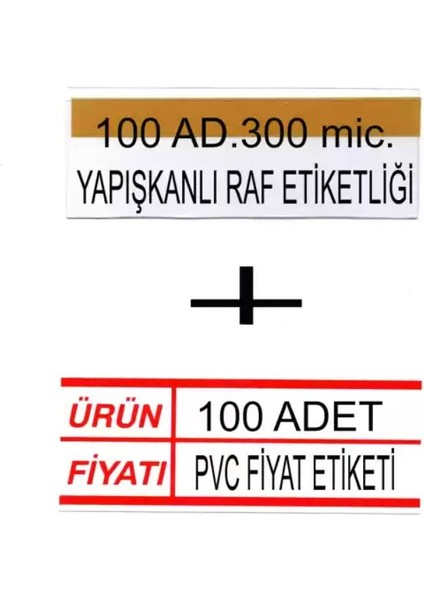 Pvc Arkası Yapışkanlı Raf Önü Etiketliği + Silinebilir Etiket