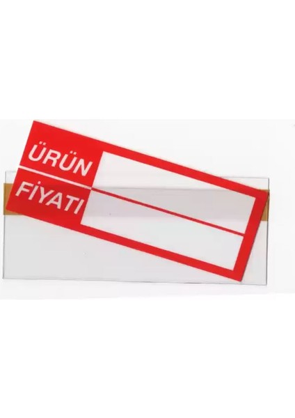 Pvc Arkası Yapışkanlı Raf Önü Etiketliği + Silinebilir Etiket