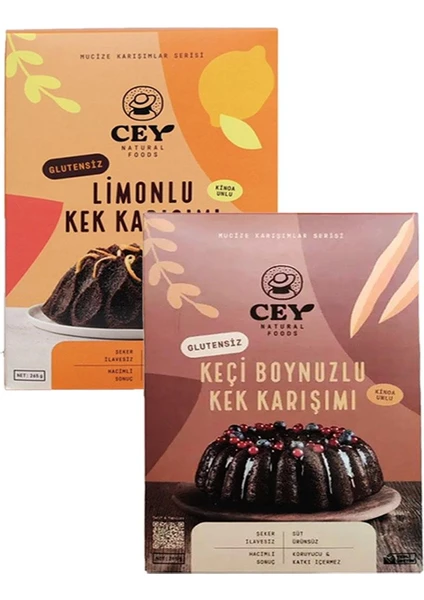 Cey Natural Glutensiz Kinoa Unlu Kek Karışımı Set 530 gr