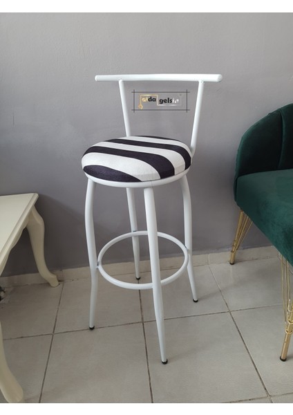 Irtlı Dekoratif Bar Tabure Ak Inci Aldagelsinakincibartabure