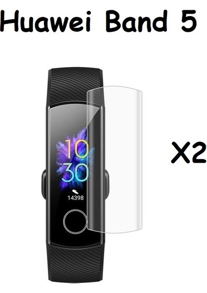 Huawei Band 5 Uyumlu (2 Adet) Ekran Koruyucu Nano Jelatin