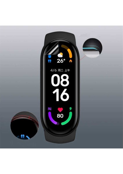 Xiaomi Mi Band 7 Uyumlu ( Yüksek Kalite ) 3D Tam Kaplayan Kırılmaz Nano Ekran Koruyucu