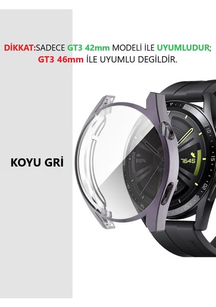 Huawei Watch Gt 3 (42MM) Ekran Koruyucu + Kasa Koruyucu Yüksek Kalite