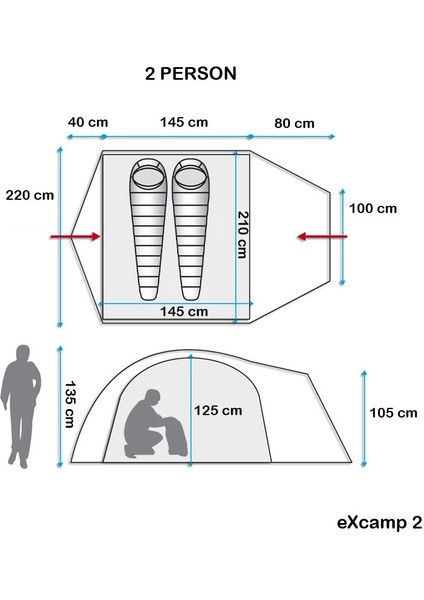 Excamp 2 Pro Çadır - 4 Mevsim