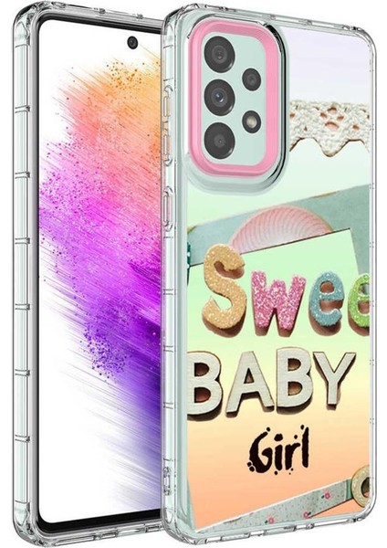Galaxy A73 Kılıf Kamera Çıkıntılı Renkli Desenli Silikon
