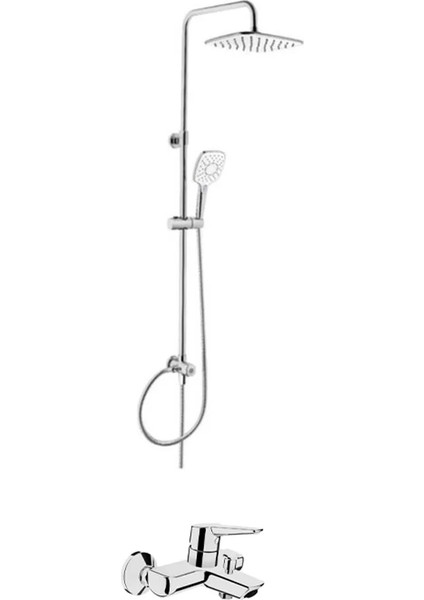 Solid S Banyo Bataryası + Punto Plus 3s Duş KolonuKare