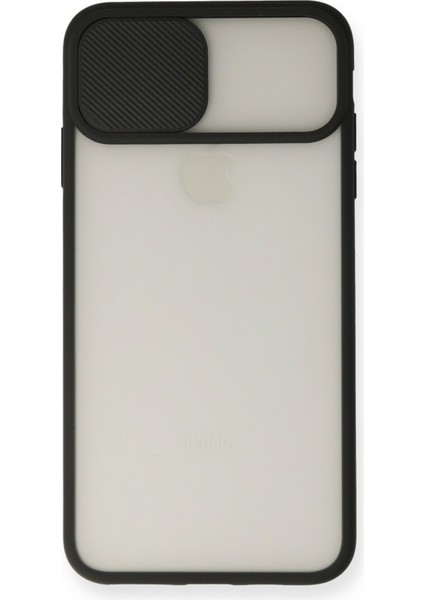 Iphone Xs Kılıf Palm Buzlu Kamera Sürgülü Silikon - Siyah