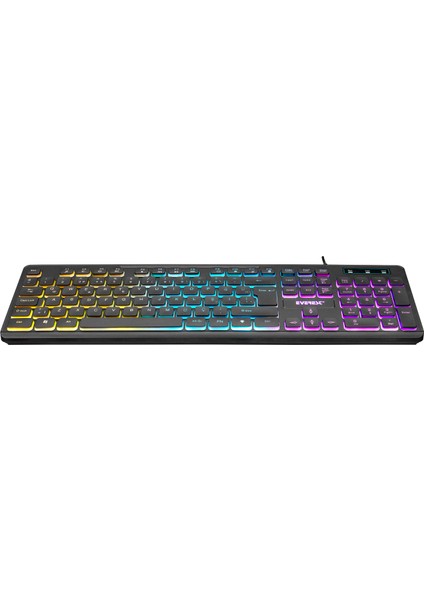 KB-120 Sleek Siyah USB Aydınlatmalı Q Gaming Oyuncu Klavyesi + Klavye Pad + Mouse Pad Set