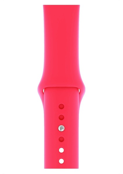 Apple Watch Uyumlu 2 3 4 5 6 7 Se Delikli 42 44 45MM Kordon Kayış Bileklik Klasik Silikon