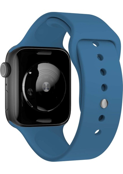 Apple Watch Uyumlu 3 4 5 6 7 8 Se Delikli 42 44 45MM Kordon Kayış Bileklik Klasik Silikon modelleri